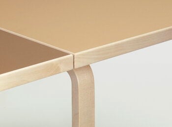 Artek Table pliante Aalto DL81C, bouleau - linoléum argile/noyer
