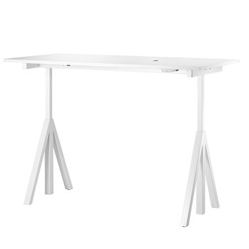 String Furniture String Works korkeussäädettävä pöytä 140 cm, valkoinen