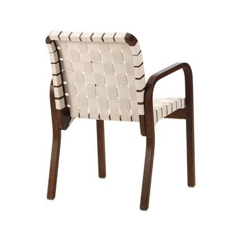 Artek Aalto Armchair 45, Nussbaum - naturfarben/weißes Geflecht