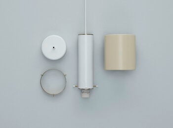 Artek Aalto pendant lamp A110 "Hand Grenade", white - linen, extra image