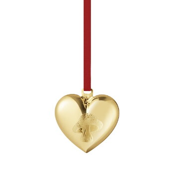 Georg Jensen Collectable ornament 2023, heart, gold plated brass