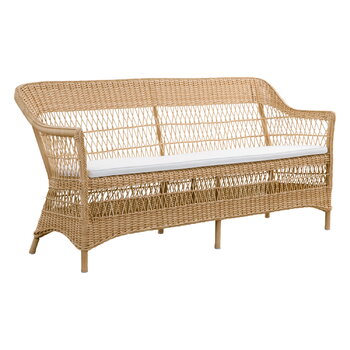Sika-Design Charlot 3-istuttava sohva, luonnonvärinen - valkoinen