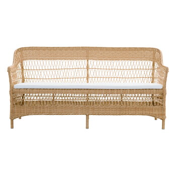 Sika-Design Charlot 3-istuttava sohva, luonnonvärinen - valkoinen