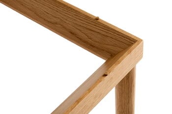 HAY Table Kofi 60 x 60 cm, chêne laqué - verre strié