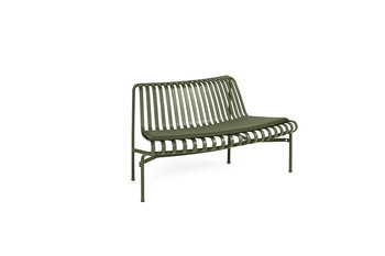 HAY Palissade Park dining bench add-on, out, olive