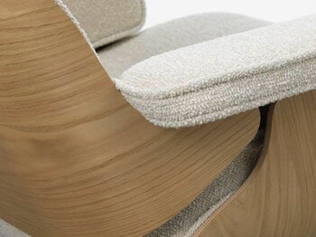 Vitra Eames Lounge Chair & Ottoman, new size, chestnut - Nubia cream/sand, extra image