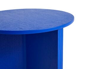 HAY Slit Wood table, 35 cm, high, vivid blue