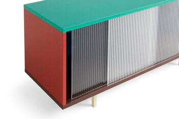 HAY Colour Cabinet mit Glastüren, stehend, 120 cm, Mehrfarbig