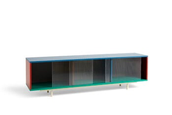 HAY Colour Cabinet w/ glass doors, floor, 180 cm, multicolour