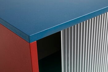 HAY Armadietto Colour Cabinet, ante in vetro, basso, 180 cm, multic.