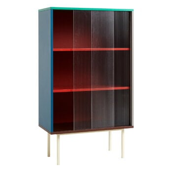 HAY Colour Cabinet w/ glass doors, tall, multicolour