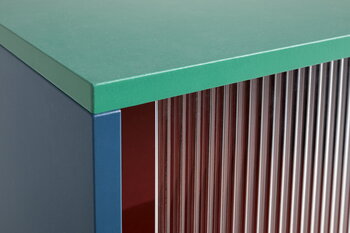 HAY Armadietto Colour Cabinet con ante in vetro, alto, multicolore