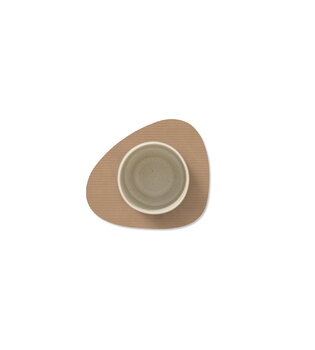 LIND DNA Tappeto in vetro Curve, nougat Pelle Corduroy, immagine extra