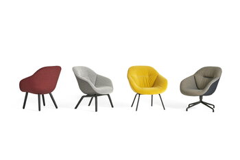 HAY About A Lounge Chair AAL87 Soft, svart - Lola yellow