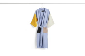 HAY Waffle bathrobe, one size, dusty blue multi