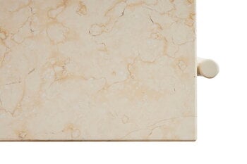 HAY Rebar Couchtisch, 80 x 49 cm, Alabaster - beiger Marmor