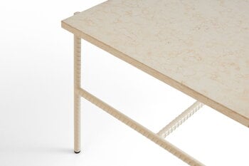 HAY Rebar soffbord, 80 x 49 cm, alabaster - beige marmor