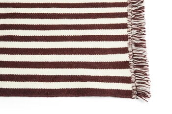 HAY Tapis en laine Stripes and Stripes, 200 x 60 cm, crème