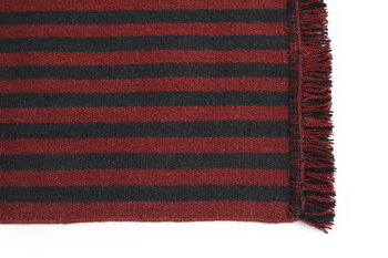 HAY Stripes and Stripes wool rug, 200 x 60 cm,  cherry