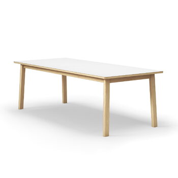 Fredericia Ana utdragbart matbord, vit - såpad ek