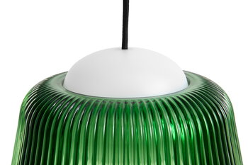 HAY Lampada a sospensione Brim, 24,5 cm, vetro verde bottiglia