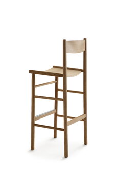 Nikari Akademia High bar chair, 75 cm, lacquered oak