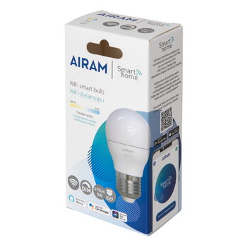Airam Ampoule LED SmartHome WiFi P45, E27 5W 470lm 2700-6500K, opale