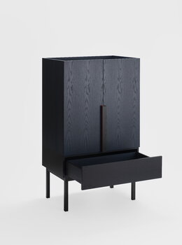 Ariake Aizome cabinet, indigo - black - red