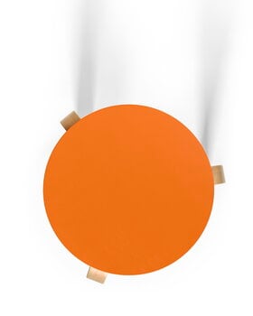 Artek Sgabello Aalto 60, arancione -betulla