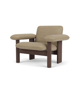 Audo Copenhagen Brasilia lounge chair, low back, dark stained oak - Bouclé 02