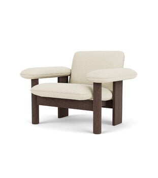 Audo Copenhagen Brasilia lounge chair, low back, dark stained oak - Baru white 0200, extra image