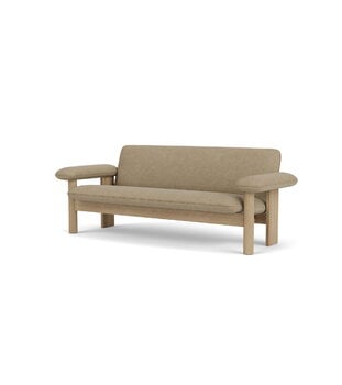 Audo Copenhagen Brasilia soffa, 2-sits, mörkbetsad ek - Bouclé 02