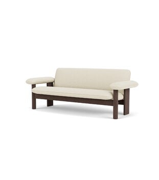 Audo Copenhagen Brasilia soffa, 2-sits, mörkbetsad ek - Baru vit 0200