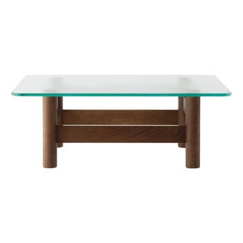 Audo Copenhagen Brasilia lounge table, dark stained oak - clear glass