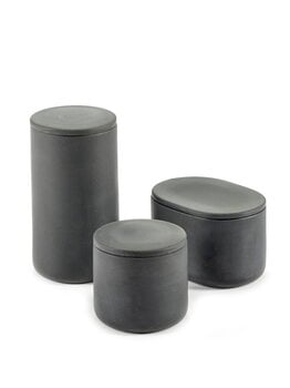 Serax Cose container with lid, round, L, dark grey