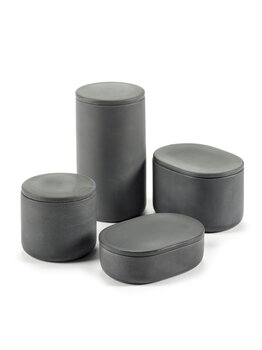 Serax Cose container with lid, oval, S, dark grey