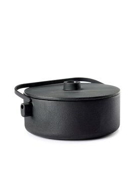 Collage tea pot, cast iron