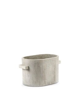 Serax Vaso in cemento ovale, 34 x 23 cm, grigio