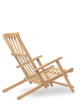 Carl Hansen & Søn Sedia a sdraio BM5568 con cuscino, teak - Heritage Papyrus 18006, immagine extra