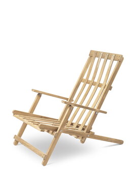 Carl Hansen & Søn Sedia a sdraio BM5568 con cuscino, teak - Heritage Papyrus 18006, immagine extra