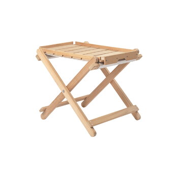 Carl Hansen & Søn BM5768 Deck chair footstool, teak - off-white