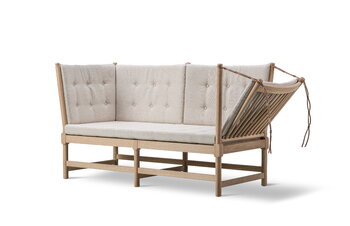 Fredericia Spoke-Back sohva, saippuoitu tammi - Natural Linen 003, tuotteen lisäkuva
