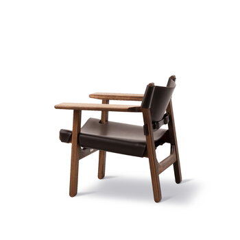 Fredericia The Spanish Chair, pelle di cavallo marrone scuro - noce oliato, immagine extra