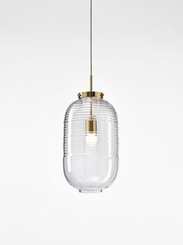 Bomma Lantern pendant, clear - patina gold, extra image