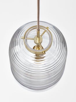 Bomma Lantern pendant, clear - patina gold, extra image