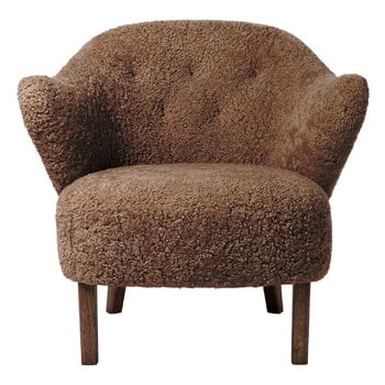 Audo Copenhagen Ingeborg lounge chair, Sahara sheepskin - smoked oak