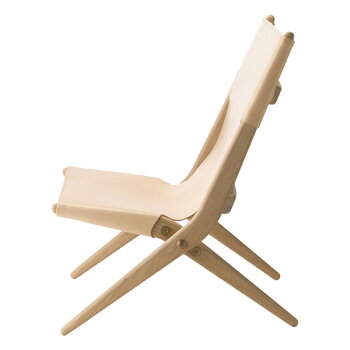 Audo Copenhagen Saxe lounge chair, soaped oak - natural leather