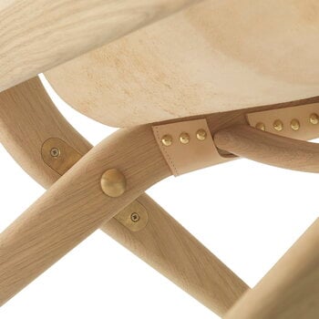 Audo Copenhagen Saxe lounge chair, soaped oak - natural leather