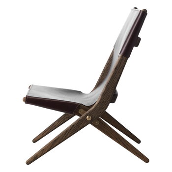 Audo Copenhagen Saxe lounge chair, brown oak - brown leather