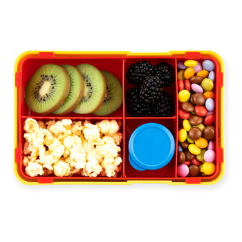 Bodum Lunch box Bistro con posate, rosso-blu-giallo-verde, immagine extra
